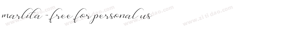 marlita - free for personal use字体转换